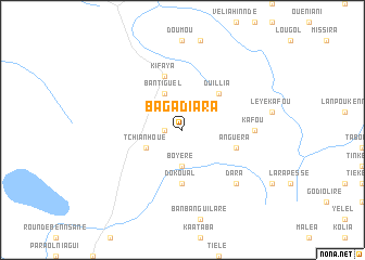 map of Bagadiara