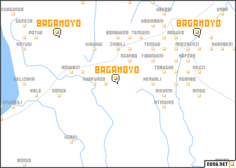 map of Bagamoyo