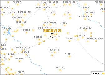 map of Bagayiri