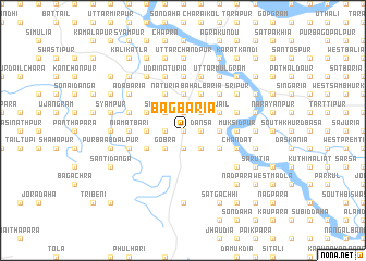 map of Bāgbāria