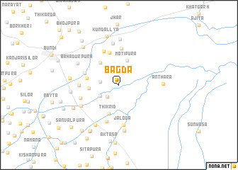 map of Bāgda