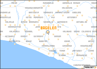map of Bagelen