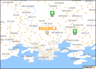 map of Baggböle