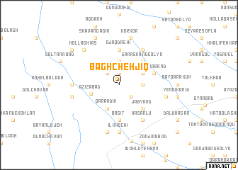 map of Baghcheh Jīq