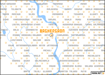 map of Bāghergaon