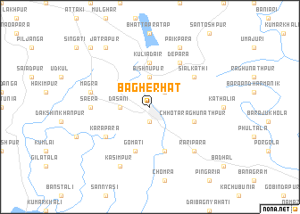 map of Bāgherhāt