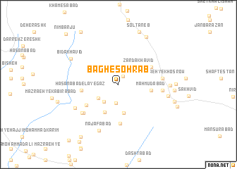 map of Bagh-e Sohrāb