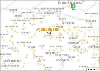 map of Bāgh-e Tak