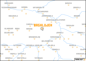 map of Bāghlūjeh