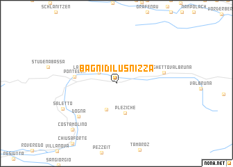 map of Bagni di Lusnizza