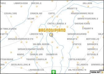 map of Bagno di Piano