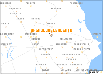 map of Bagnolo del Salento
