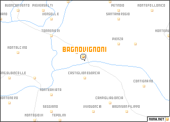 map of Bagno Vignoni