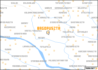 map of Bagópuszta