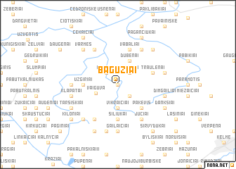 map of Bagužiai