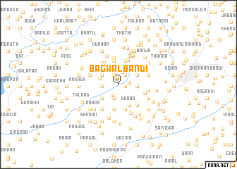 map of Bagwāl Bāndi