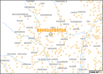 map of Bahādur Bānda