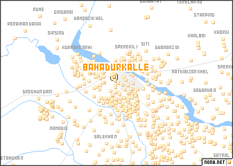 map of Bahādur Kalle