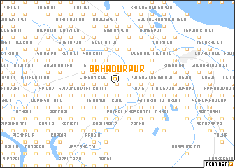 map of Bāhādurpur