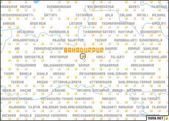 map of Bāhādurpur