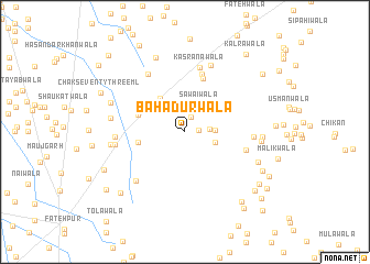 map of Bahādurwāla