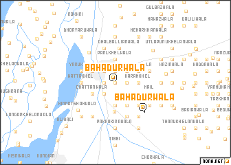 map of Bahādurwāla