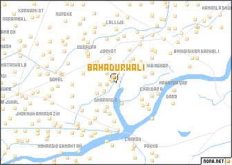 map of Bahādurwāli