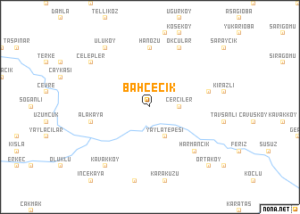 map of Bahçecik