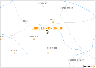 map of Bahçekaradalak