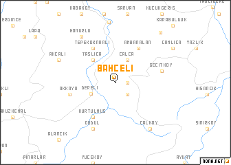 map of Bahçeli