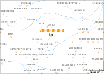 map of Bahmanābād