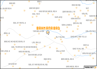 map of Bahmanābād