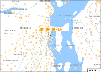 map of Bāhmanwāla