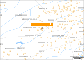 map of Bahmnanwāla