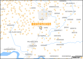 map of Bahrām Khān