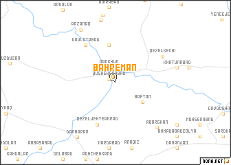 map of Bahremān