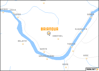 map of Baia Nouă