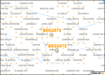 map of Baiguate