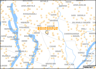 map of Baiirāmpur