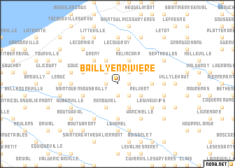 map of Bailly-en-Rivière