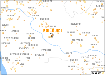 map of Bailovići