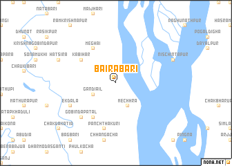 map of Bairābāri