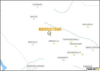 map of Bairdstown