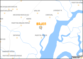 map of Bajén