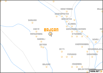 map of Bājgān