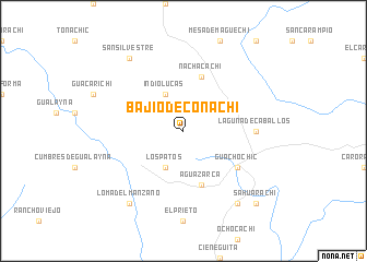 map of Bajío de Conachi