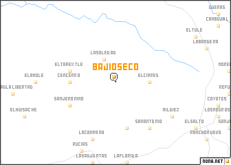 map of Bajío Seco