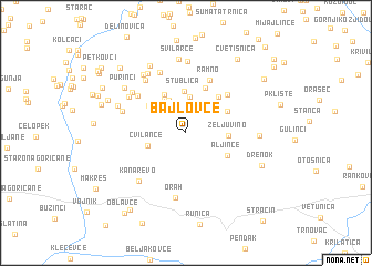 map of Bajlovce