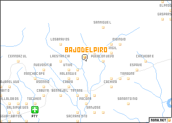 map of Bajo del Piro