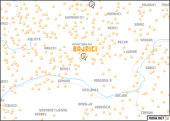 map of Bajrići